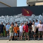 Nichelino, pulito e restituito a nuova vita il murale della pace vandalizzato