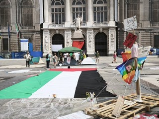 Manifestazione Pro Pal nel centro di Torino