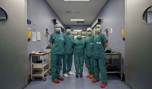 Foto d'archivio di medici e infermieri
