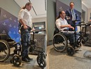 Su una sedia a rotelle dopo lo schianto in moto, torna a camminare grazie all'IA