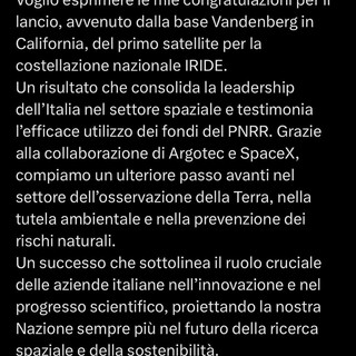 post social di Giorgia Meloni
