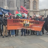Manifestazione in Piazza Castello per la Palestina libera e il cessate il fuoco a Gaza