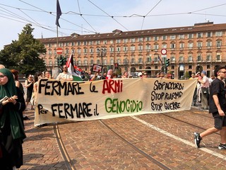 Manifestazione Pro Pal nel centro di Torino