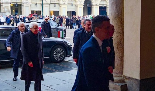Il presidente della Repubblica, Sergio Mattarella, a Torino