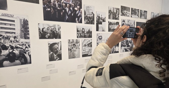 La mostra visitabile fino al 15 marzo. All'inaugurazione presente anche la figlia Laura