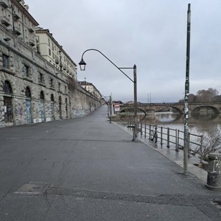 Immagine di archivio dei Murazzi di Torino