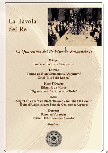 Torino: una serata alla scoperta dei sapori della Quaresima di Re Vittorio Emanuele II con Barbara Ronchi della Rocca