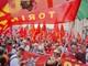 La Fiom torinese sfila a Roma durante la manifestazione nazionale