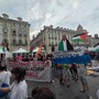 Manifestazione Pro Pal in piazza Castello