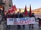 Manifestazione in piazza Castello a Torino contro il governo Draghi