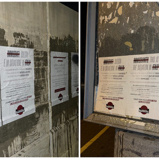 Protesta choc a Torino, manifesti fuori dal centro accoglienza migranti: “Tornino nelle loro terre”