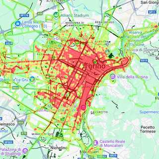 La mappa con i percorsi coperti dai partecipanti