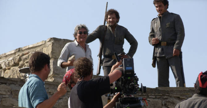 Mario Martone sul set di "Noi credevamo" girato anche a Torino