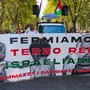 Manifestazione a favore della Palestina nel centro di Torino