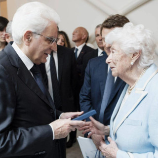 Il presidente Mattarella con Maria Sole Agnelli
