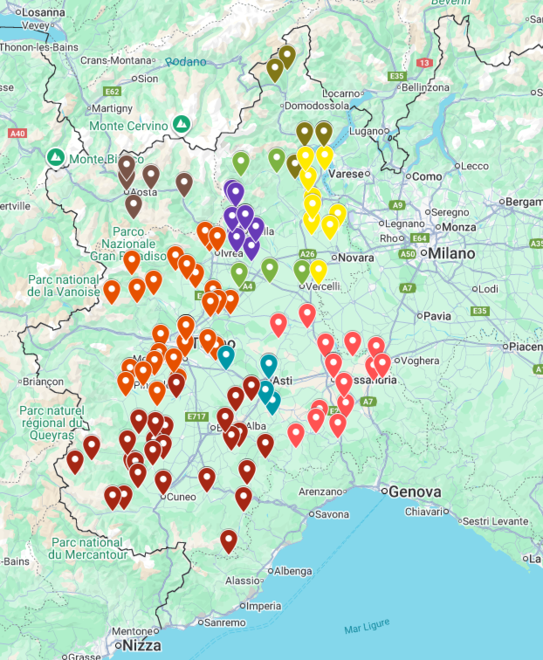 La mappa dei restauri previsti