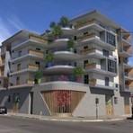 Il rendering del futuro edificio residenziale di corso Rosselli Il rendering del futuro edificio residenziale di corso Rosselli