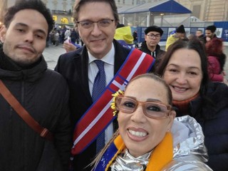 Manifestazione pro Venezuela in piazza Castello