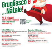 La locandina degli eventi natalizi del 2025 a Grugliasco