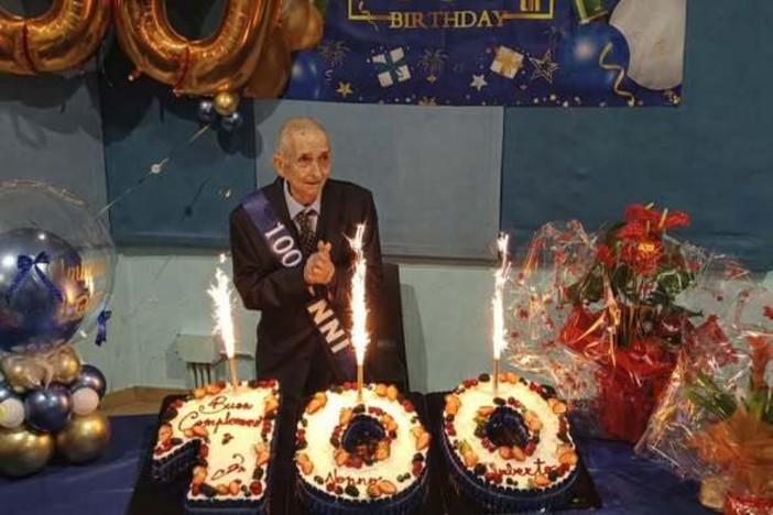 A Nichelino grande festa per celebrare i 100 anni di nonno Umberto