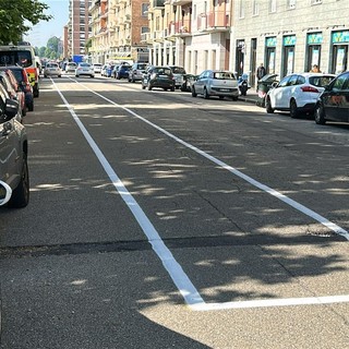 Nuovi parcheggi lungo via Giordano Bruno