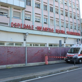 L'ingresso dell'ospedale Infantile Regina Margherita