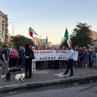 Protesta nella zona del trincerone