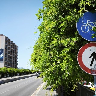 La pista ciclabile di corso Bramante