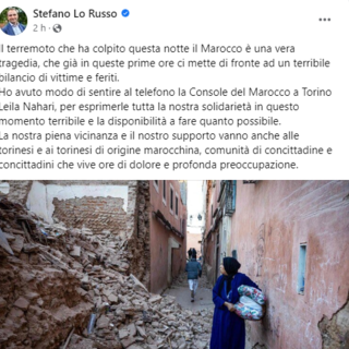 Post su Facebook di Lo Russo