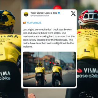 Il post di denuncia da parte della squadra derubata