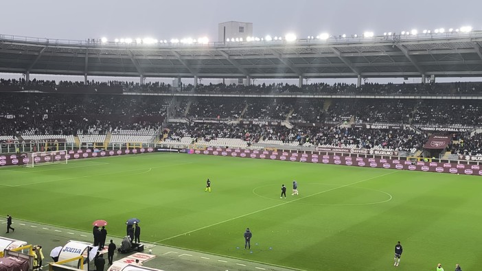 Momenti di paura e pioggia fortissima durante Toro-Inter