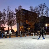 Inaugurata la pista di pattinaggio su ghiaccio a Beinasco Inaugurata la pista di pattinaggio su ghiaccio a Beinasco