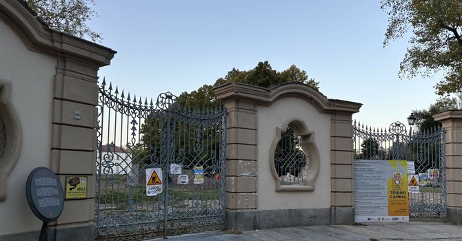 L'ingresso del parco della Tesoriera