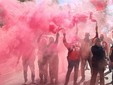 La protesta della Fiom davanti a Mirafiori