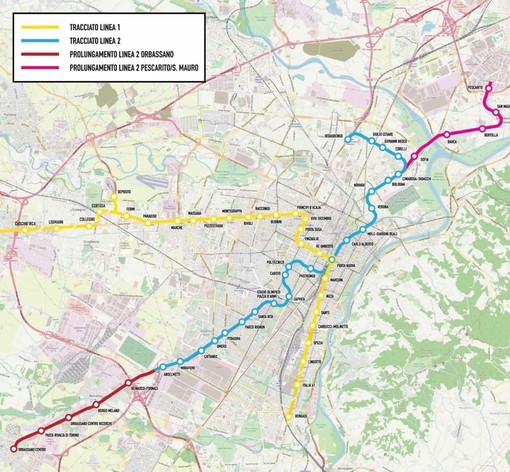 Passo in avanti per la metro 2 Torino: 28 chilometri per 32 stazioni, parcheggi di interscambio a  Orbassano, Anselmetti e Pescarito