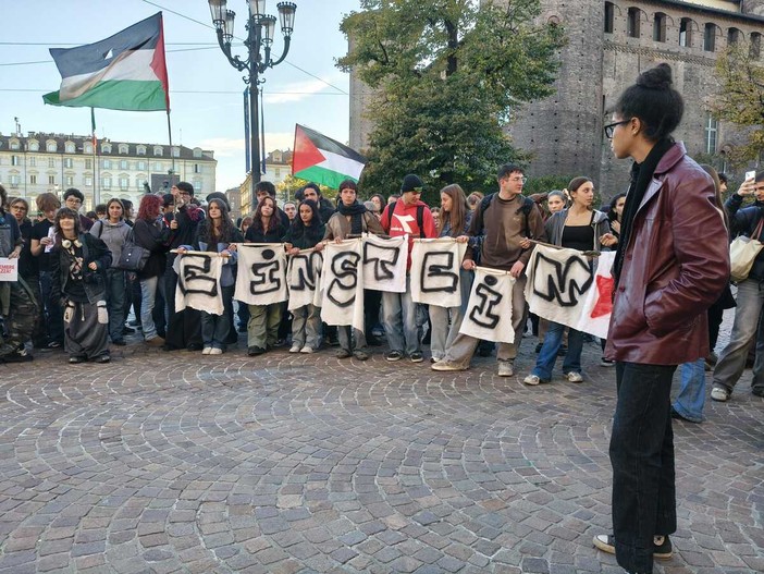 Foto d'archivio di una protesta di solidarietà con gli studenti dell'Einstein