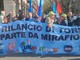 protesta dei sindacati in piazza per Mirafiori