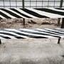 La panchina dipinta di bianconero