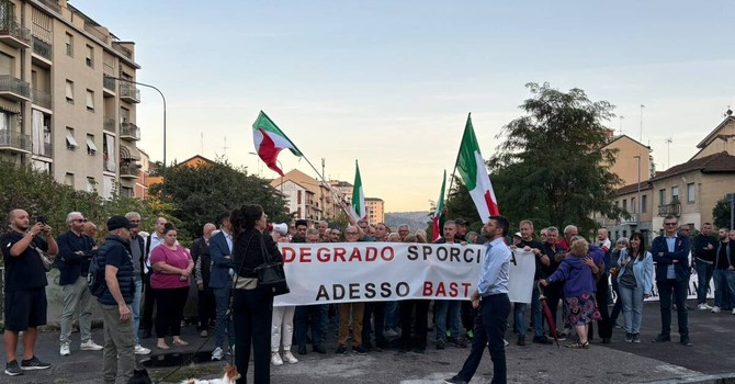 Protesta nella zona del trincerone Protesta nella zona del trincerone