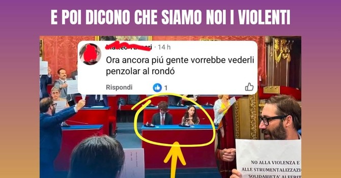 Frase choc sotto il post di Damilano: "Diena e Busconi di AVS dovrebbero penzolar al rondò" Frase choc sotto il post di Damilano: "Diena e Busconi di AVS dovrebbero penzolar al rondò"