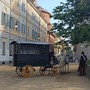Il set della terza stagione di Lidia Poet in piazza Cavour