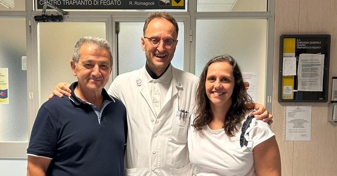 Il professor Renato Romagnoli e i genitori del ragazzo