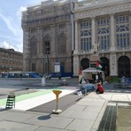 Attivisti Pro Pal in piazza Castello