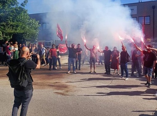 Una precedente protesta dei lavoratori Procemsa di Nichelino