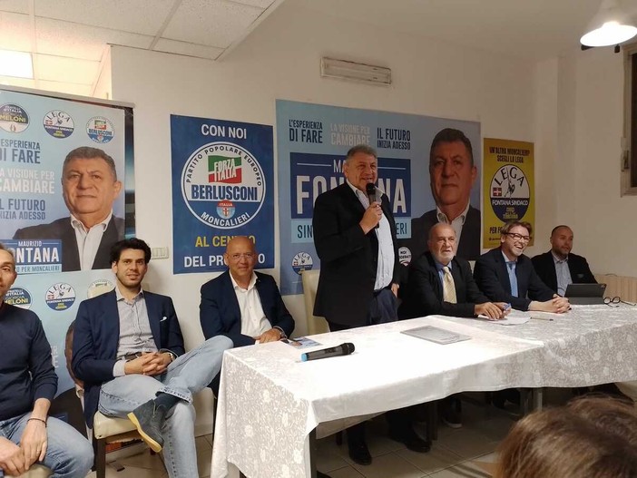 Il candidato sindaco del centrodestra a Moncalieri ha presentato il suo programma