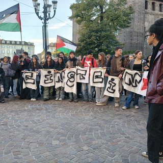 Foto d'archivio di una protesta di solidarietà con gli studenti dell'Einstein