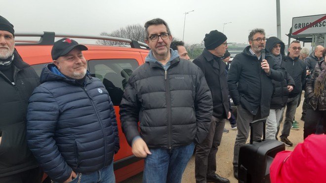 Presidio degli operai della Lear di Grugliasco