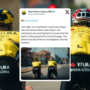 Il post di denuncia da parte della squadra derubata