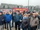 Uno degli ultimi presidi davanti ai cancelli della fabbrica