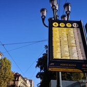 Nuovi monitor con l'orario di arrivo di autobus e tram in arrivo alle fermate Gtt